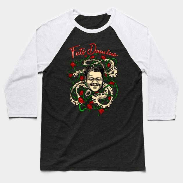 Fats Domino Baseball T-Shirt by ThunderEarring